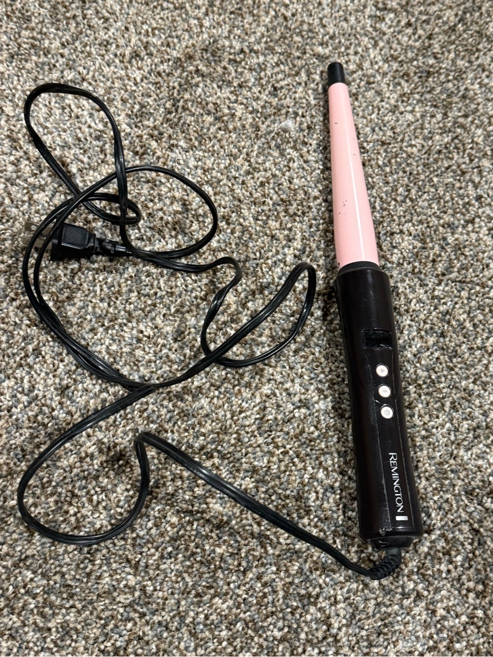 Remington Pro Ceramic Pink and Black Tapered Curling Wand 1 to 11/2” : tested